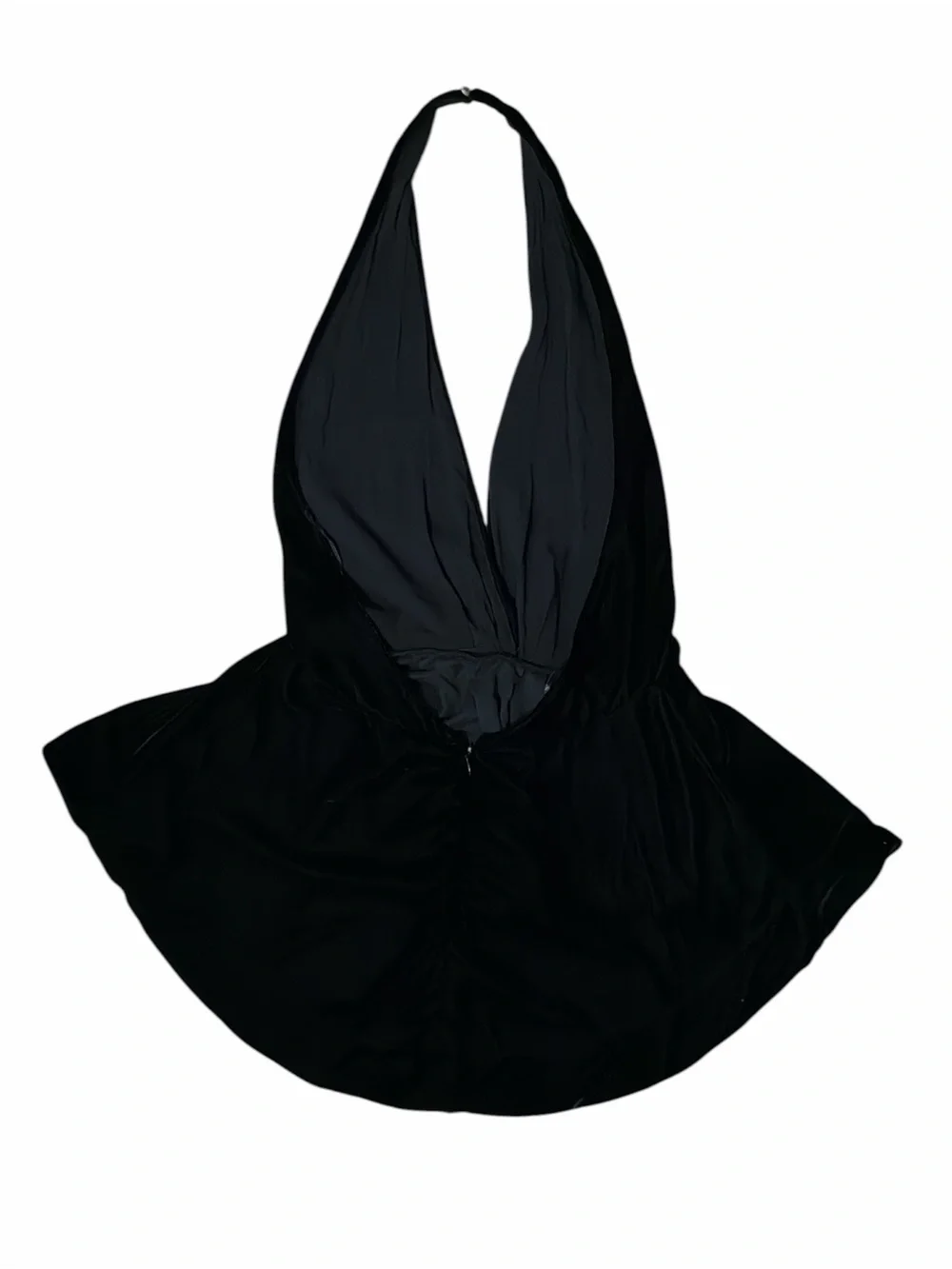 FREE PEOPLE Black Backless Halter Velvet Top - Picture 5 of 7